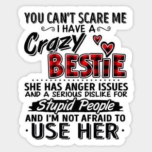 Crazy Bestie Bestfriend awesome gift Sticker